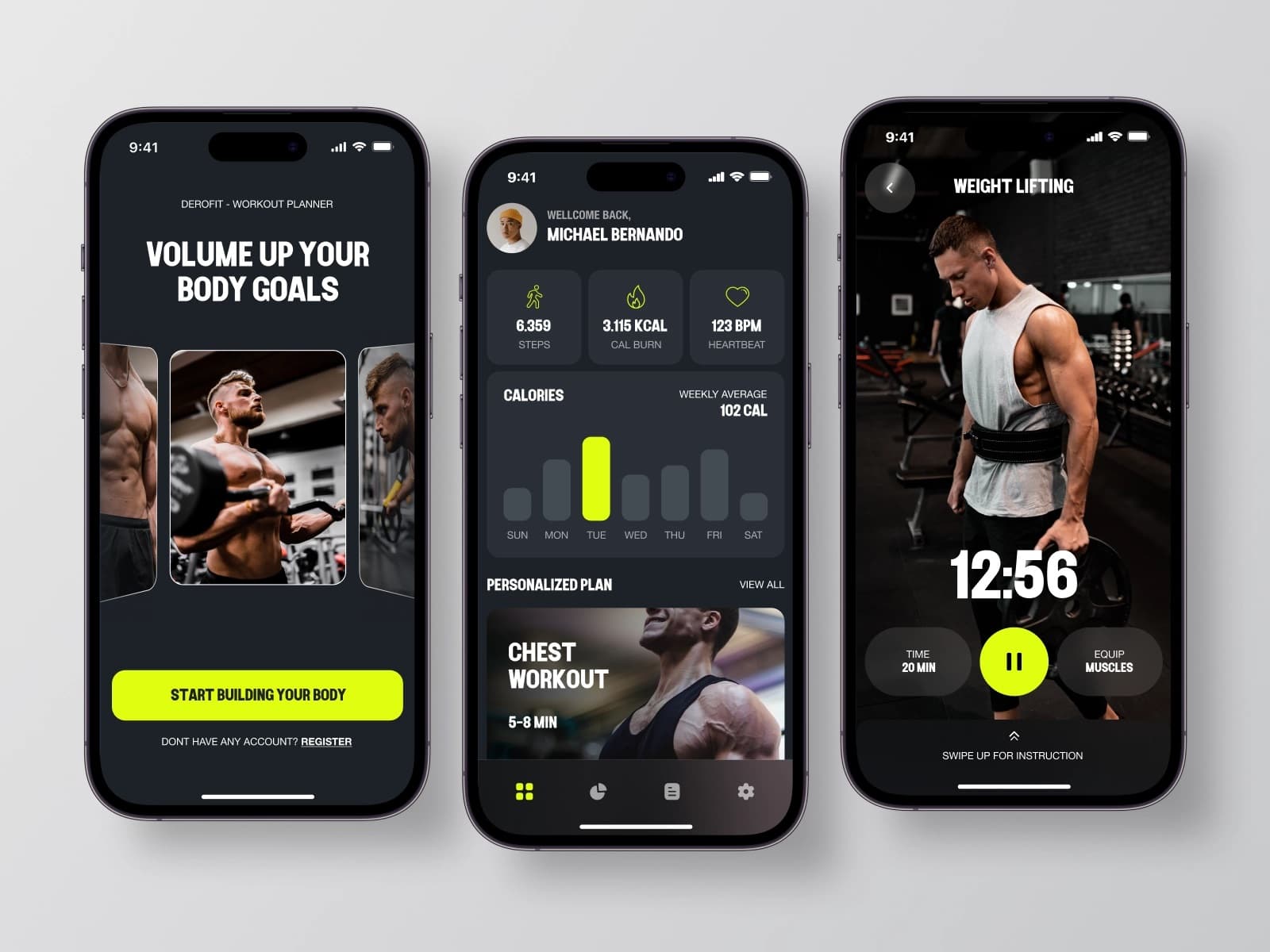 Mobile app interface
